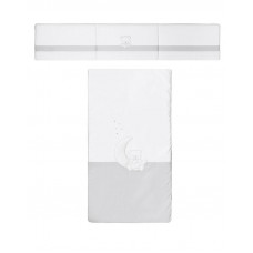 Colcha y Protector Teddy Gris 60x120 Petit Praia